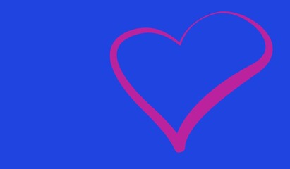 Heart icon illustration on blue background with copy space.For background purpose.