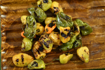 Closeup shot of a Mexican Habanero Chilli dish