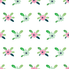 Vector garden flower seamless repeat pattern design background. Perfect for modern wallpaper, fabric, 
home decor, and wrapping projects.