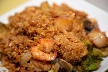 Shrimp, Scallops and Fried Rice