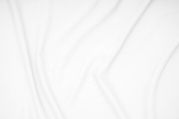 Fototapeta na wymiar White fabric, cloth soft waves texture background.