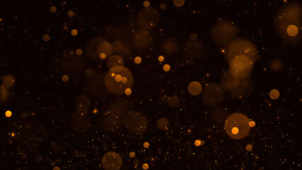Abstract bokeh lights with black background.