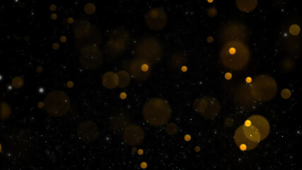 Abstract bokeh lights with black background.