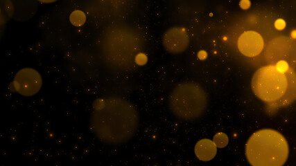 Abstract bokeh lights with black background.
