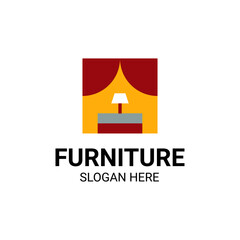 Modern Unique Furniture and Household Icon Logo Vector Design Template Isolated.