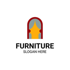 Modern Unique Furniture and Household Icon Logo Vector Design Template Isolated.