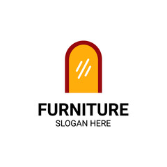 Modern Unique Furniture and Household Icon Logo Vector Design Template Isolated.