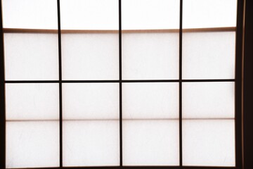 Sliding paper windows called 'Shoji' in Japan.