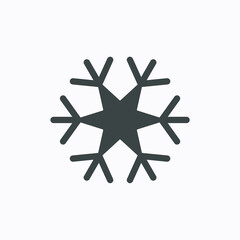vector snowflake in black color