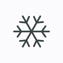 vector snowflake in black color
