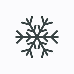 vector snowflake in black color