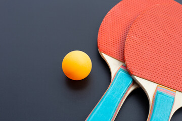 Table tennis equipment racket and ball