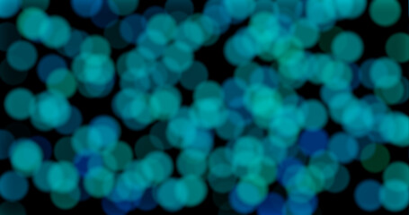 Render with blue abstract background with bokeh