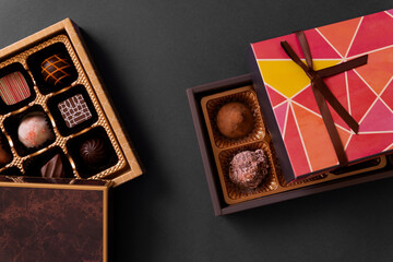 Chocolate gift. Chocolate, valentine, cacao, sweets, etc. チョコレートギフト。チョコレート、バレンタイン、カカオ、スイーツなど。