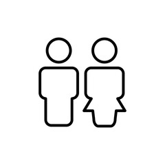 Family line icon. father and mother. simple design editable. Design template vector