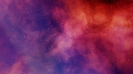 nebula gas cloud in deep outer space, science fiction illustrarion, colorful space background with stars 3d render
