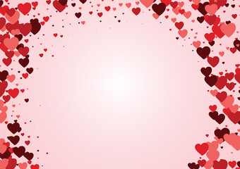 Pink baloons on background. illustration of Valentine's day, February 14, love , space for your text. Vector illustration. Romantic wedding greeting card.Women's