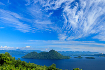 洞爺湖町　サイロ展望台からの洞爺湖