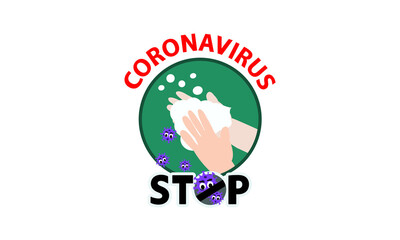 Fototapeta na wymiar Washing hand for coronavirus prevention,COVID-19 prevention,Vector illustration.
