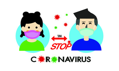 Protective face mask against and stop corona virus,Covid-19.