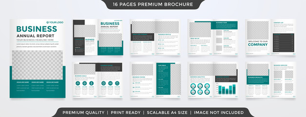 business brochure template with modern concept and minimalist layout use for annual report company profile and corporate proposal	