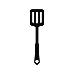 spatula for food Icon on white background color editable