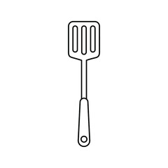 spatula for food Icon on white background color editable