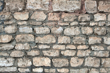 decorative uneven cracked stone wall surface