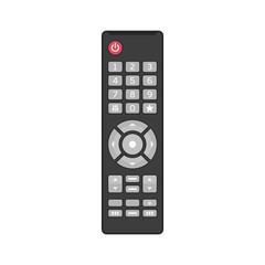 Remote TV Control isolated on white background. Vector illustration in modern flat style. EPS 10.