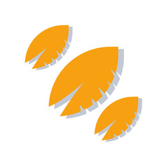 fallen dry leaves, flat vector illustration design