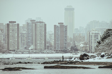 Obraz na płótnie Canvas 雪の街 snow city 3/edited