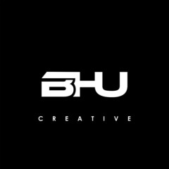 BHU Letter Initial Logo Design Template Vector Illustration