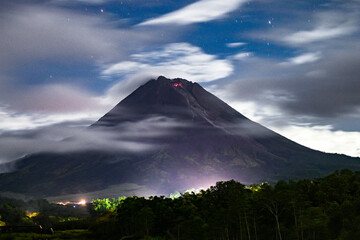 Mount Merapi is the most active volcano in Central Java and Yogyakarta, Indonesia