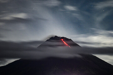 Mount Merapi is the most active volcano in Central Java and Yogyakarta, Indonesia