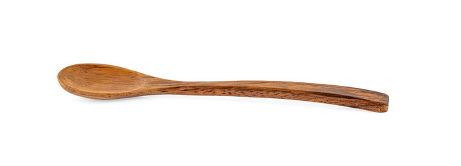Wooden spoon isolated on white background
