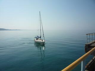 yacht in the sea