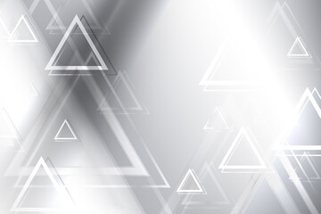 Abstract geometric triangle shape white and gray color background. Vector, illustration.