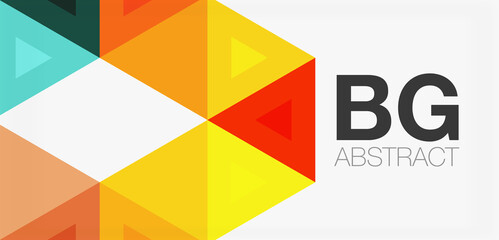 Mosaic triangle pattern abstract background for cover, banner, flyer and poster and other template