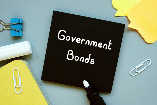 Government Bonds Inscription On The Sheet.