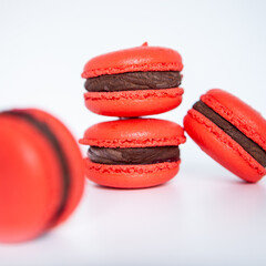 colored macaroon on a light background