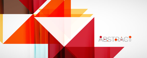 Geometric abstract background. Techno color triangle shapes. Vector illustration for covers, banners, flyers and posters and other designs