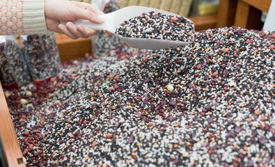 Legumes and grains in supermarkets