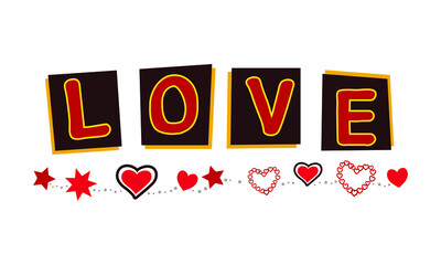 Happy Valentine's Day with love and hearts, Holiday greeting card, gift voucher, invitation design, love creative concept Vector illustration.