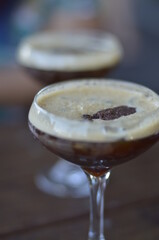 Close up of a glass of Expresso Martini