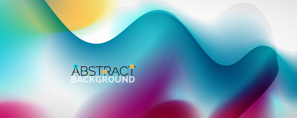 Fluid color gradient abstract background, trendy colorful wallpaper. Vector illustration for placards, brochures, posters, banners and covers