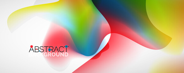 Fluid color gradient abstract background, trendy colorful wallpaper. Vector illustration for placards, brochures, posters, banners and covers