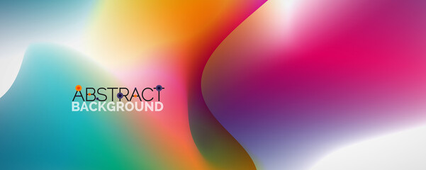 Fluid color gradient abstract background, trendy colorful wallpaper. Vector illustration for placards, brochures, posters, banners and covers