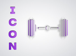 Paper cut Chassis car icon isolated on grey background. Paper art style. Vector Illustration.