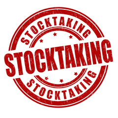 Stocktaking grunge rubber stamp