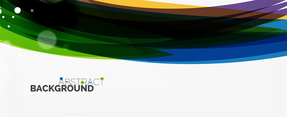 Waves and lines trendy design template for business or technology presentation, internet poster or web brochure cover, wallpaper